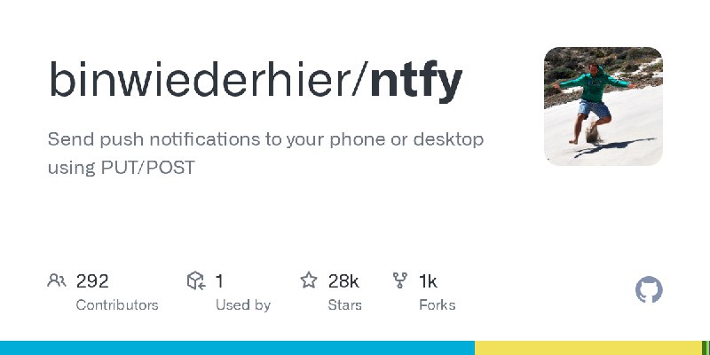 GitHub - binwiederhier/ntfy: Send push notifications to your phone or desktop using PUT/POST