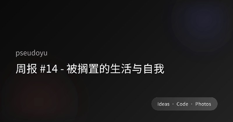 周报 #14 - 被搁置的生活与自我