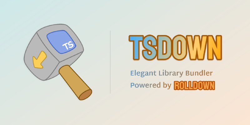 GitHub - rolldown/tsdown: The elegant bundler for libraries powered by Rolldown