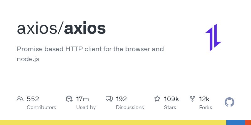 GitHub - axios/axios: Promise based HTTP client for the browser and node.js