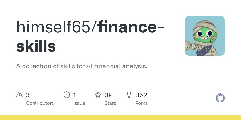 GitHub - himself65/finance-skills: A collection of skills for AI financial analysis.