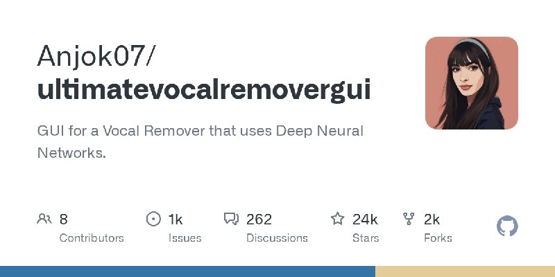 GitHub - Anjok07/ultimatevocalremovergui: GUI for a Vocal Remover that uses Deep Neural Networks.