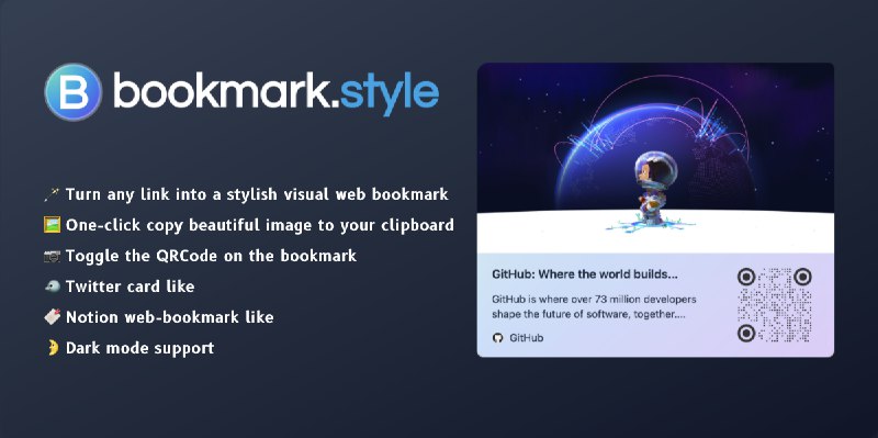 GitHub - xiaoluoboding/bookmark.style: 🪄 Transform any link into an elegant visual web bookmark with just one click to copy the…