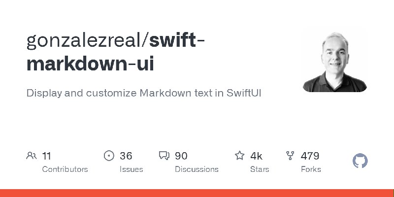 GitHub - gonzalezreal/swift-markdown-ui: Display and customize Markdown text in SwiftUI