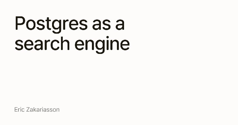 Postgres as a search engine / anyblockers