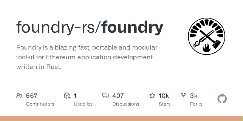 GitHub - foundry-rs/foundry: Foundry is a blazing fast, portable and modular toolkit for Ethereum application development written…