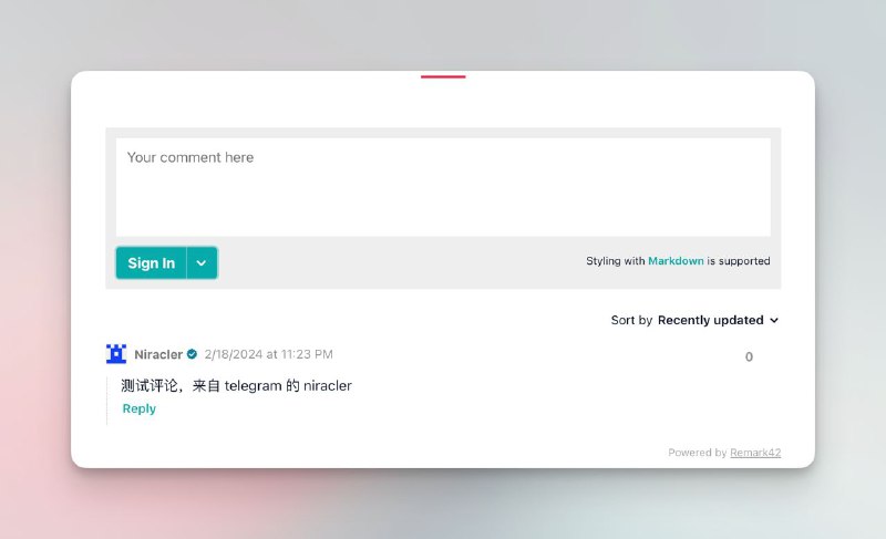我博客用的 cusdis 评论系统已经很久不更新，且最近的部署在各个 serverless 平台都有大大小小的问题，终于下定决心换到了 Remark42